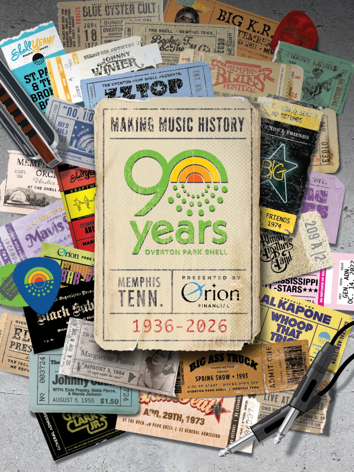 Overton Park Shell 90th birthday artwork